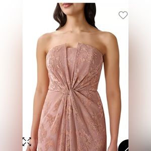 Rose Gold floor lengthen Aiden Mattox Gown
